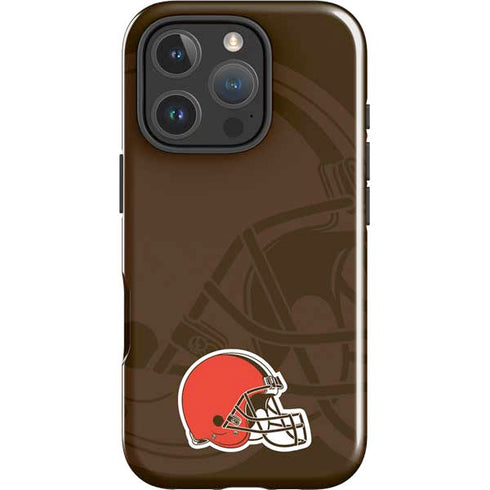 NFL Cleveland Browns Double Vision iPhone 16 Pro Max Impact Case